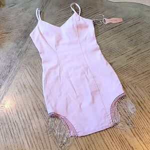 Blush pink blingy mini dress size S NWT 💖